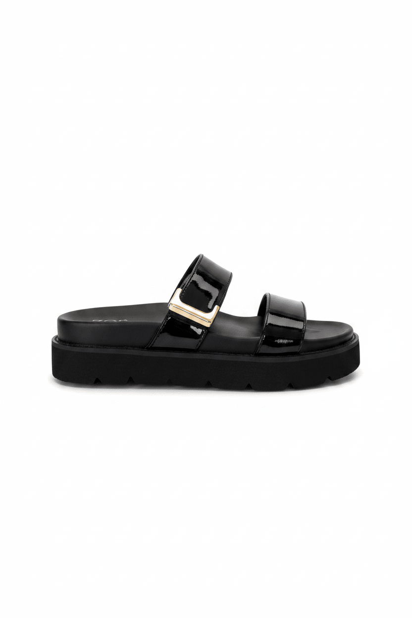 Sandalias Negro Charol 15064 Hebilla Casual de mujer Zoé Brand Costa Rica - ZOÉ BRAND 2026 BLACK chancletas