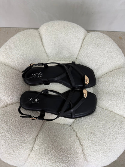 Sandalias Negro Correa 15058 Slingback Casual de mujer Zoé Brand Costa Rica - ZOÉ BRAND 2026 BLACK chancletas
