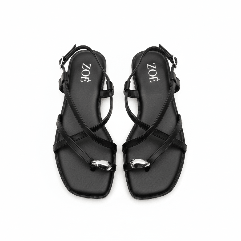 Sandalias Negro Correa 15058 Slingback Casual de mujer Zoé Brand Costa Rica - ZOÉ BRAND 2026 BLACK chancletas