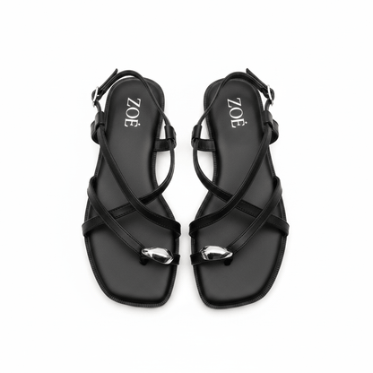 Sandalias Negro Correa 15058 Slingback Casual de mujer Zoé Brand Costa Rica - ZOÉ BRAND 2026 BLACK chancletas