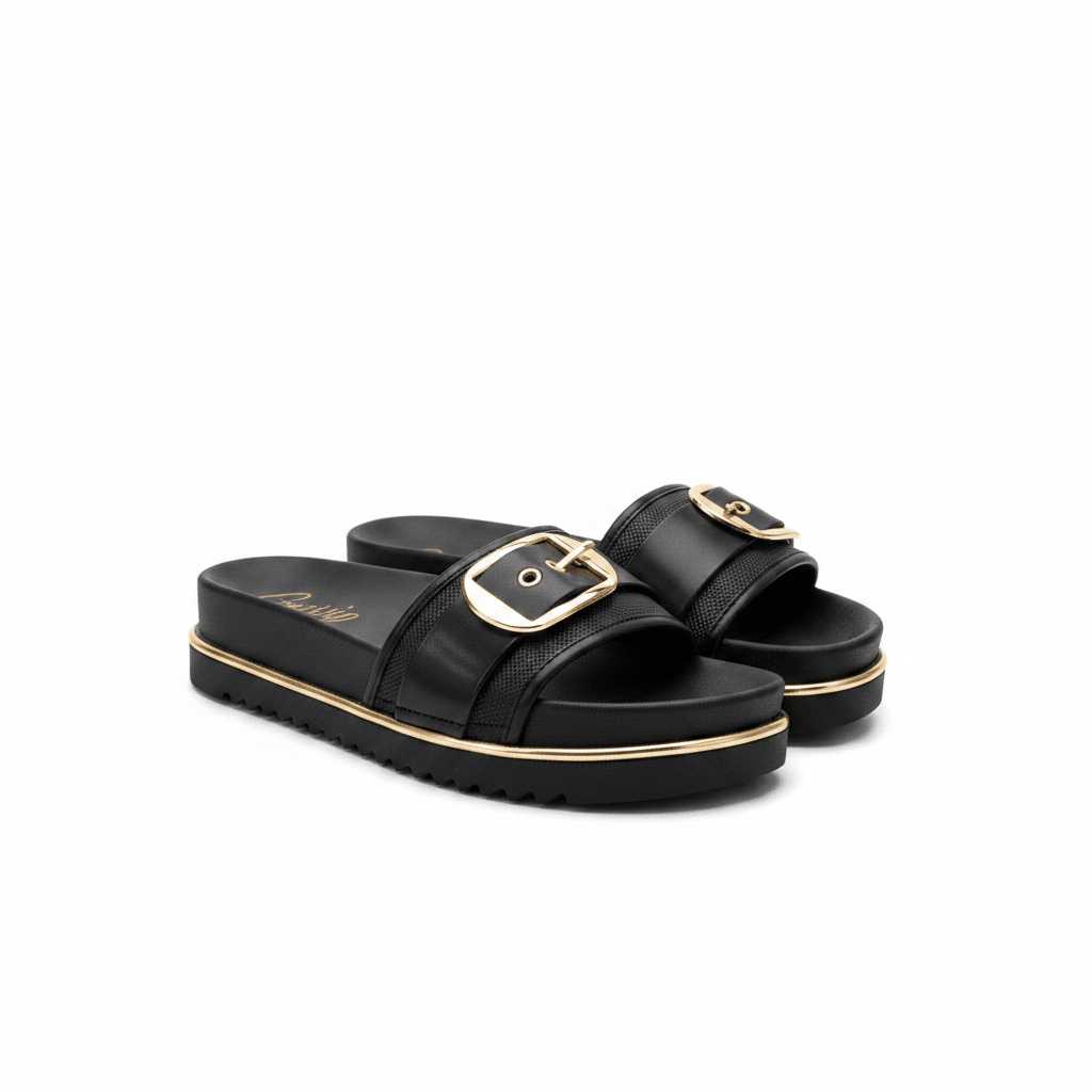 Sandalias Negro Hebilla 15173 Plataforma de mujer Costa Rica - ZOÉ BRAND 2026 BLACK chancletas