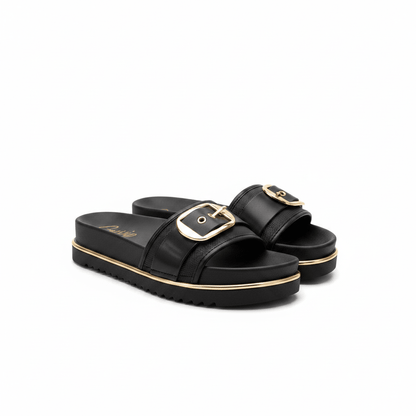 Sandalias Negro Hebilla 15173 Plataforma de mujer Costa Rica - ZOÉ BRAND 2026 BLACK chancletas