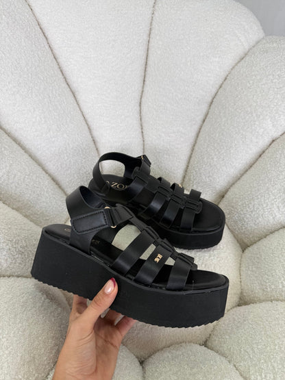 Sandalias Negro Plataforma 14913 Hebilla Ejecutivo de mujer Zoé Brand Costa Rica - ZOÉ BRAND 2026 BLACK ejecutivo