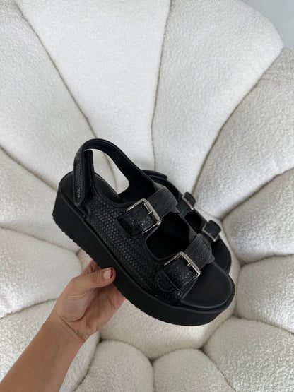 Sandalias Negro Plataforma 14934 Doble Correa Hebillas Casual de mujer Zoé Brand Costa Rica - ZOÉ BRAND 2026 BLACK disponible-35