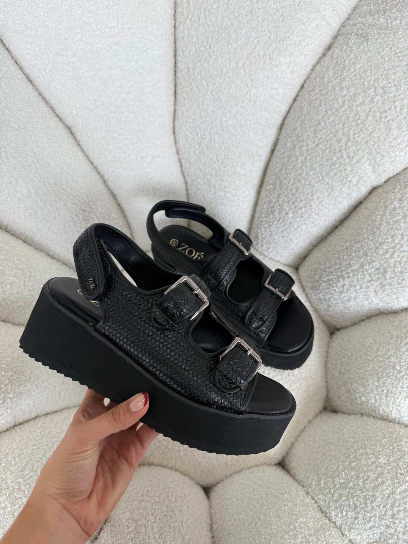 Sandalias Negro Plataforma 14934 Doble Correa Hebillas Casual de mujer Zoé Brand Costa Rica - ZOÉ BRAND 2026 BLACK disponible-35