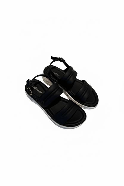 Sandalias Negro Plataforma 15102 Hebilla Correa Casual de mujer Costa Rica - ZOÉ BRAND 2026 BLACK chancletas