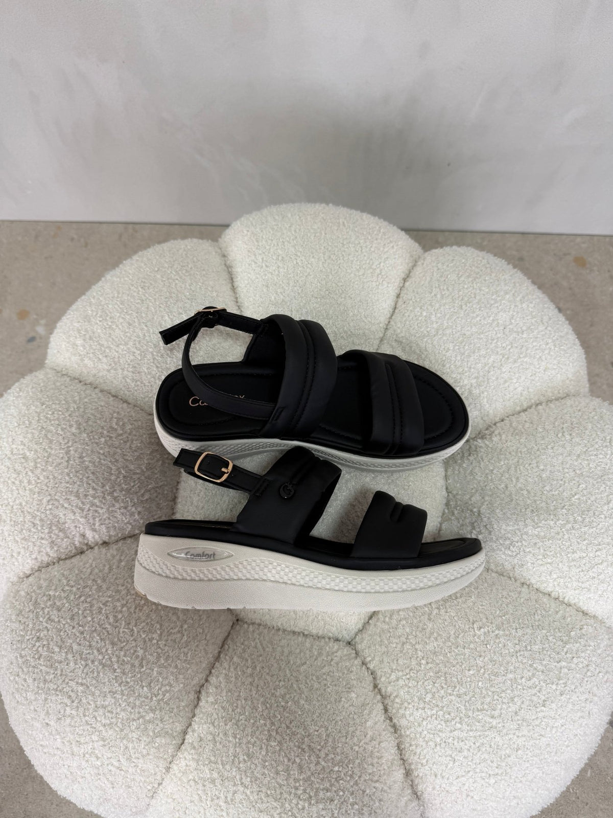 Sandalias Negro Plataforma 15102 Hebilla Correa Casual de mujer Costa Rica - ZOÉ BRAND 2026 BLACK chancletas