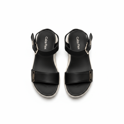 Sandalias Negro Plataforma 15111 Hebilla Correa Casual de mujer Costa Rica - ZOÉ BRAND 2026 BLACK chancletas