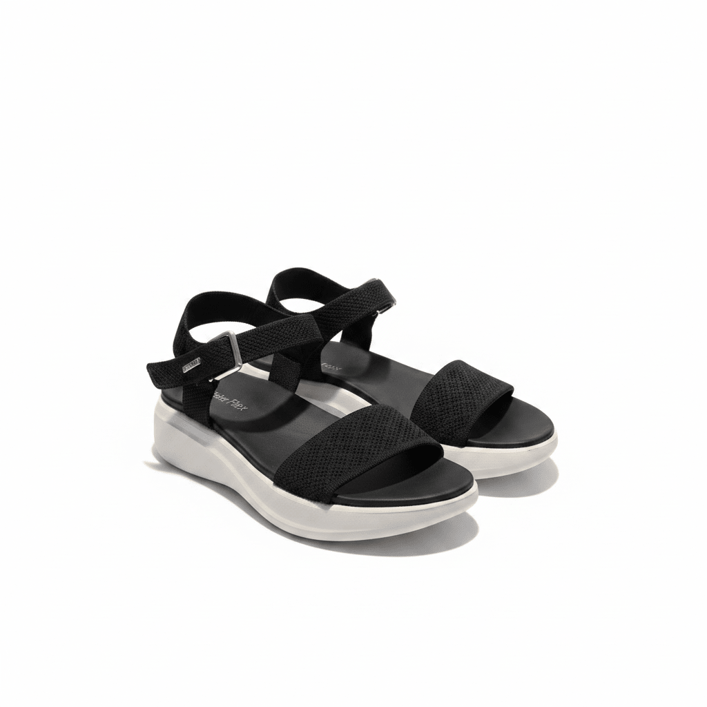 Sandalias Negro Plataforma 15115 Hebilla Correa Casual de mujer Costa Rica - ZOÉ BRAND 2026 BLACK brillos