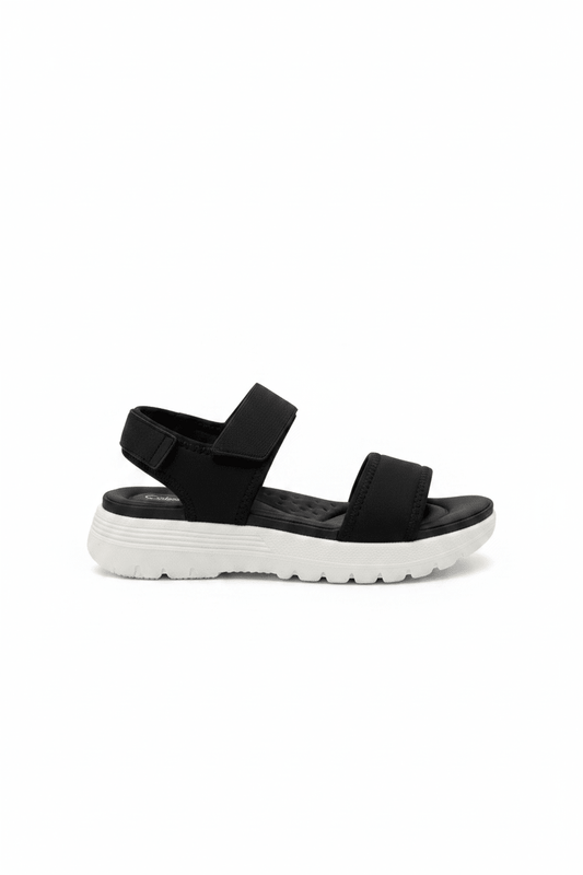 Sandalias Negro Plataforma 15117 Correa Casual de mujer Costa Rica - ZOÉ BRAND 2026 BLACK chancletas