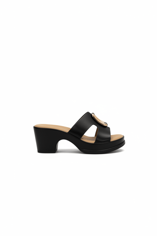 Sandalias Negro Plataforma 15123 Tacón Medio Casual de mujer Costa Rica - ZOÉ BRAND 2026 BLACK clásico