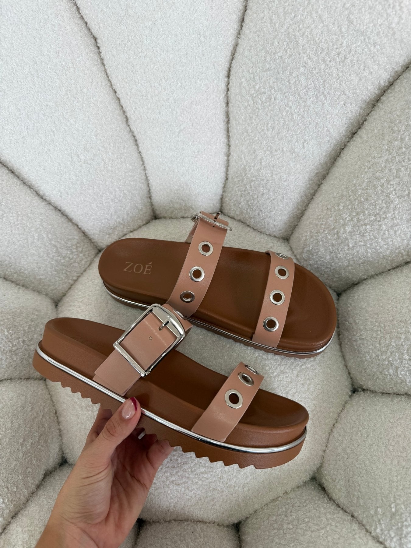 Sandalias Nude Plataforma 14968 Doble Correa Hebilla Casual de mujer Zoé Brand Costa Rica - ZOÉ BRAND 2026 disponible-35 disponible-36