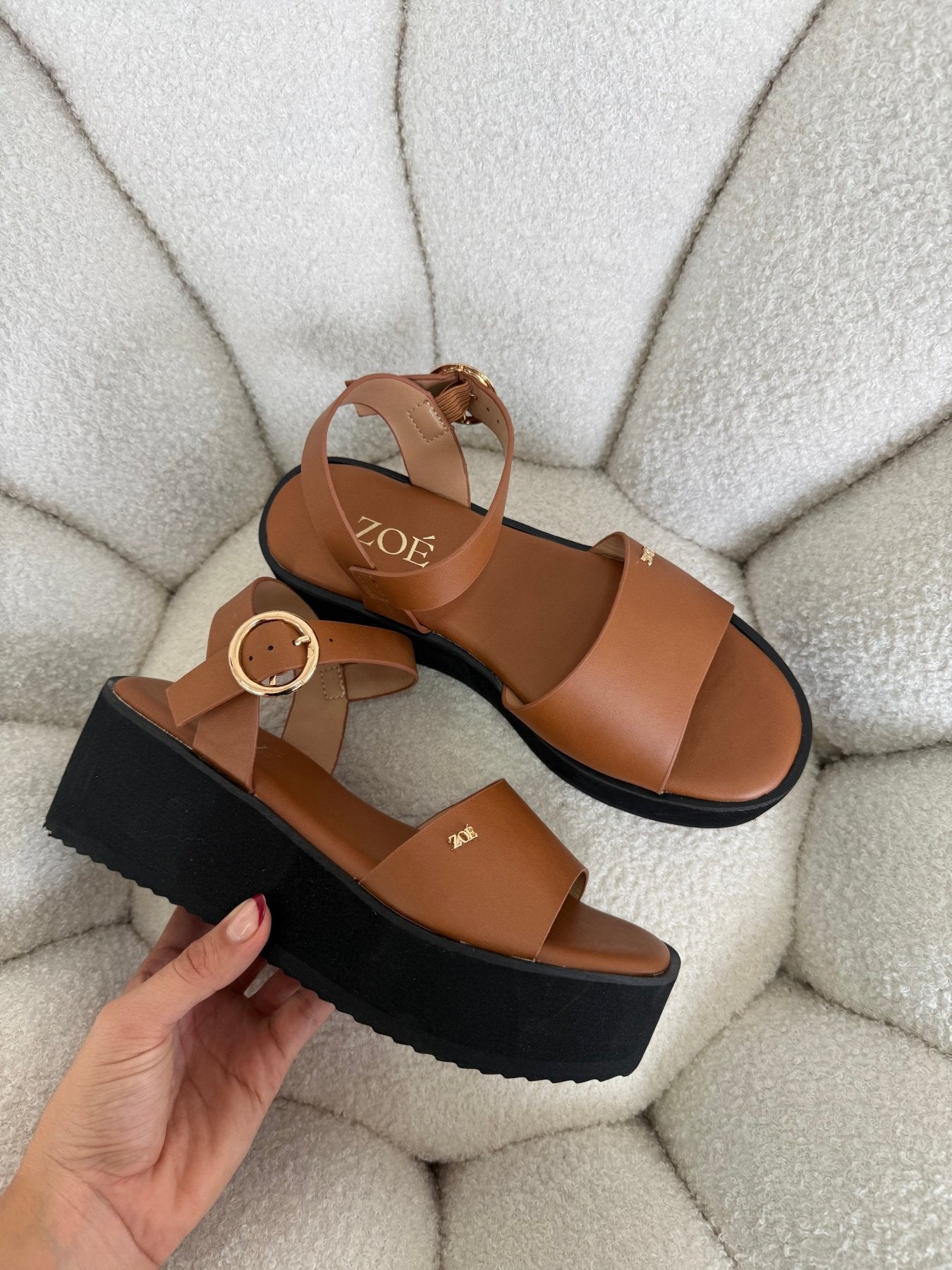 Sandalias Tan Plataforma 14932 Hebilla Casual de mujer Zoé Brand Costa Rica - ZOÉ BRAND 2026 disponible-35 disponible-36