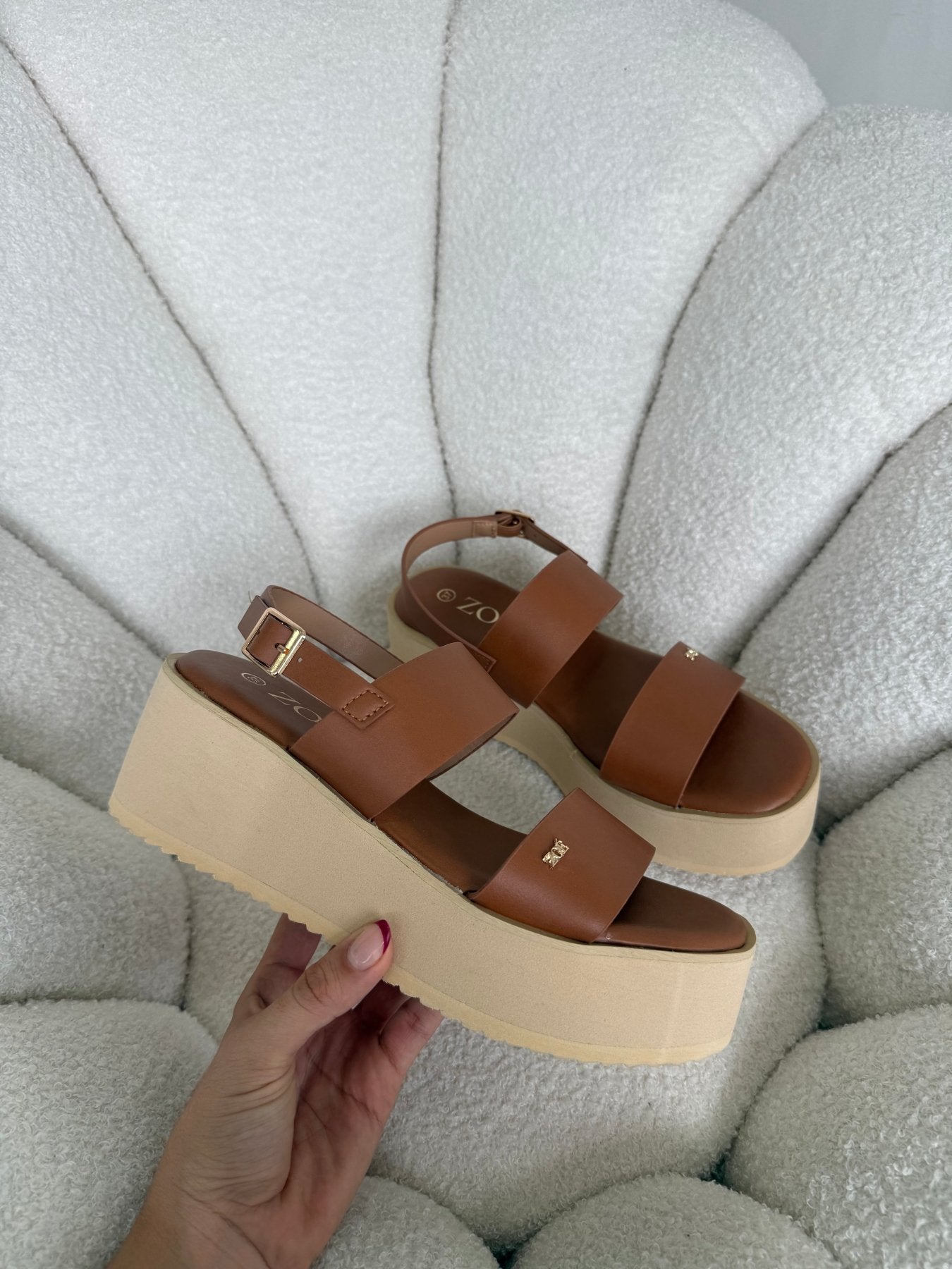 Sandalias Tan Plataforma 14940 Doble Correa Slingback Casual de mujer Zoé Brand Costa Rica - ZOÉ BRAND 2026 disponible-35 disponible-36