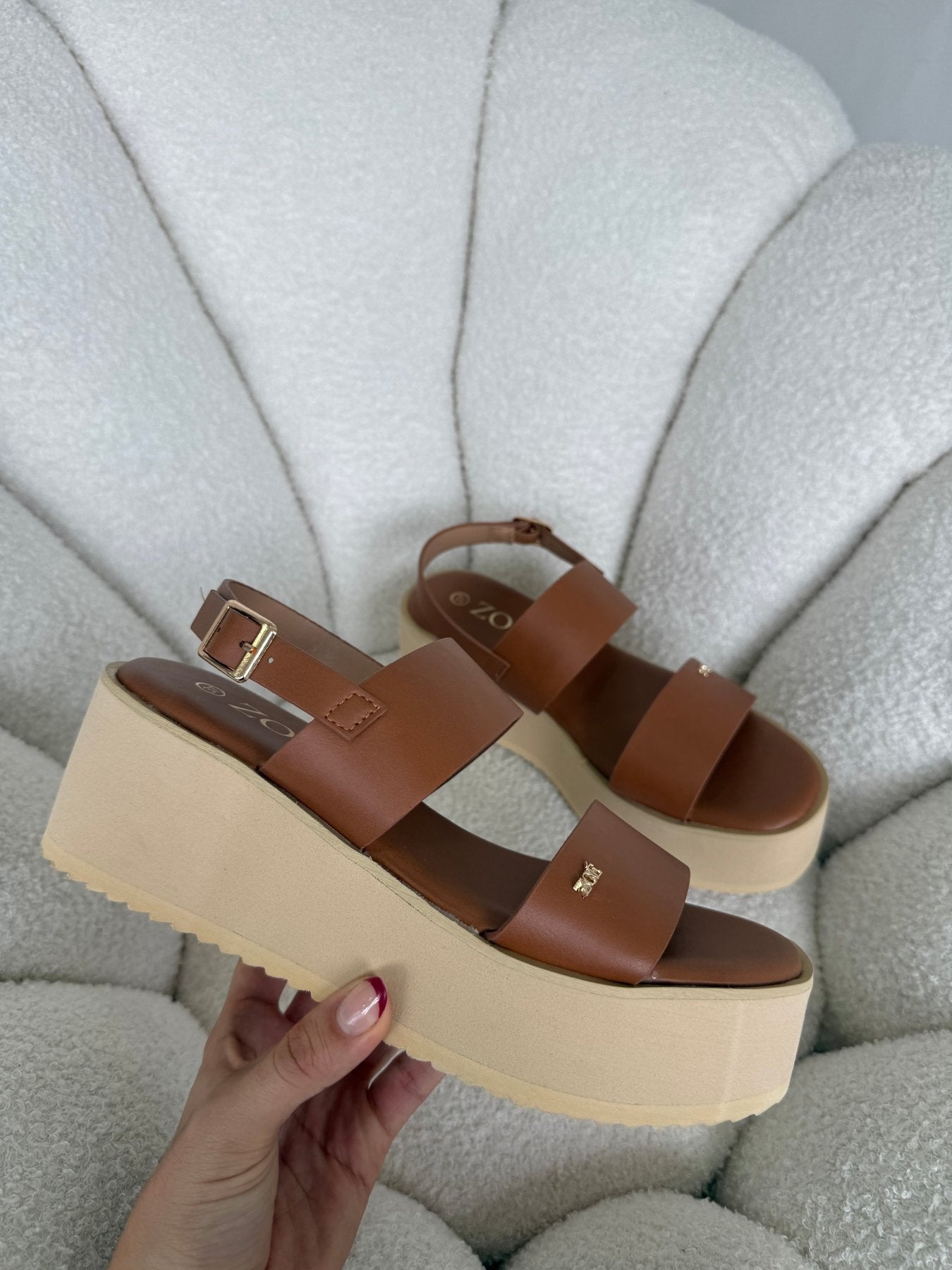 Sandalias Tan Plataforma 14940 Doble Correa Slingback Casual de mujer Zoé Brand Costa Rica - ZOÉ BRAND 2026 disponible-35 disponible-36