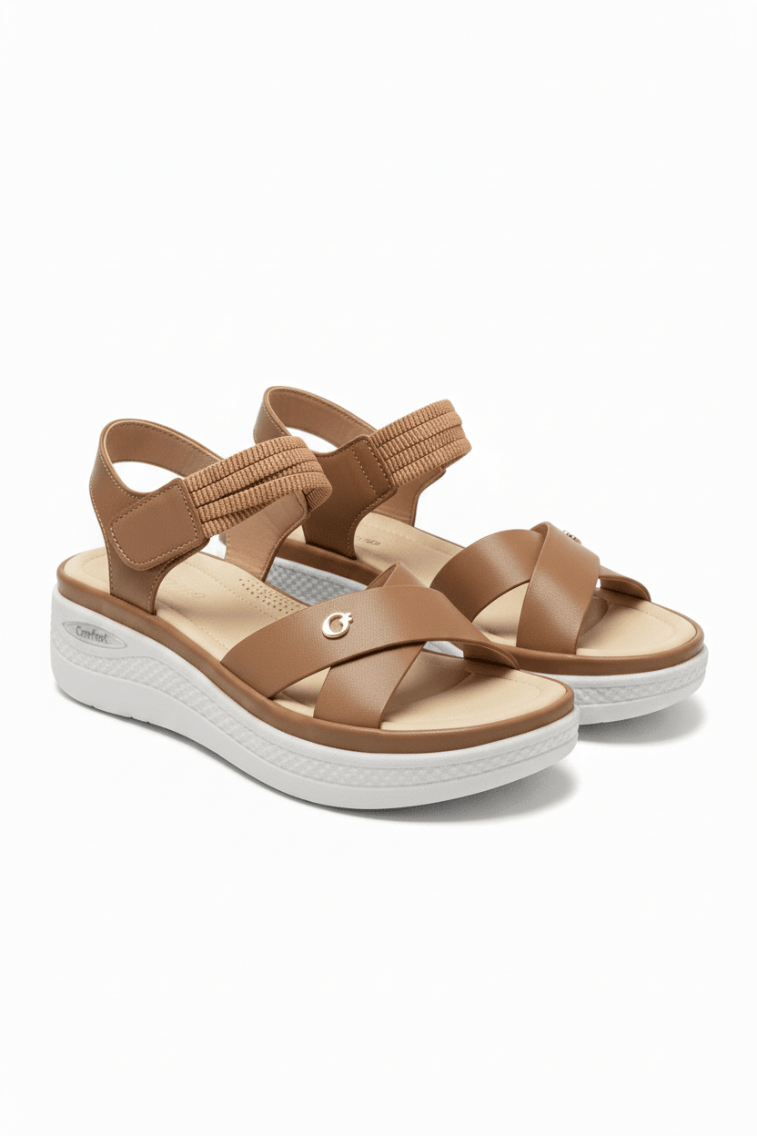 Sandalias Tan Plataforma 15106 Correa Casual de mujer Costa Rica - ZOÉ BRAND 2026 chancletas disponible-35