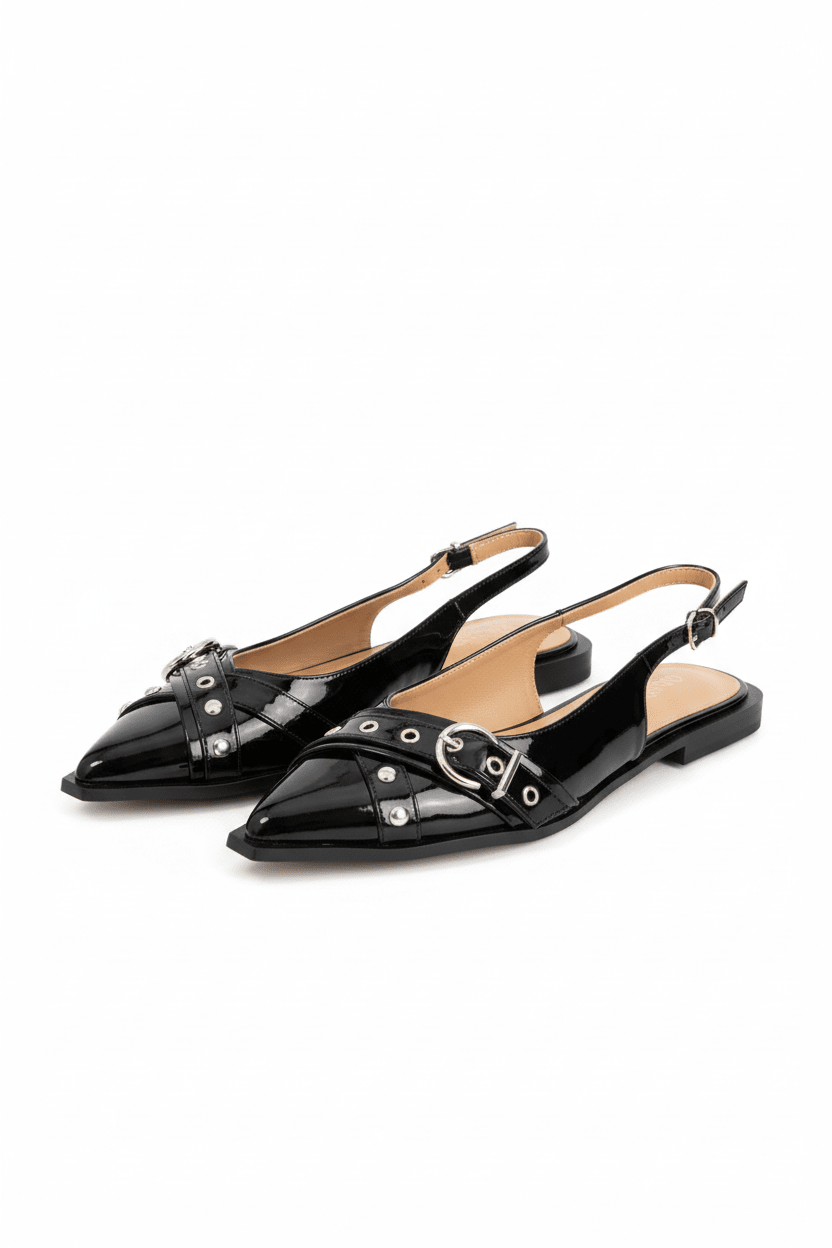 Tacones Negros 14095 Hebillas Slingback Casual de mujer Zoé Brand Costa Rica