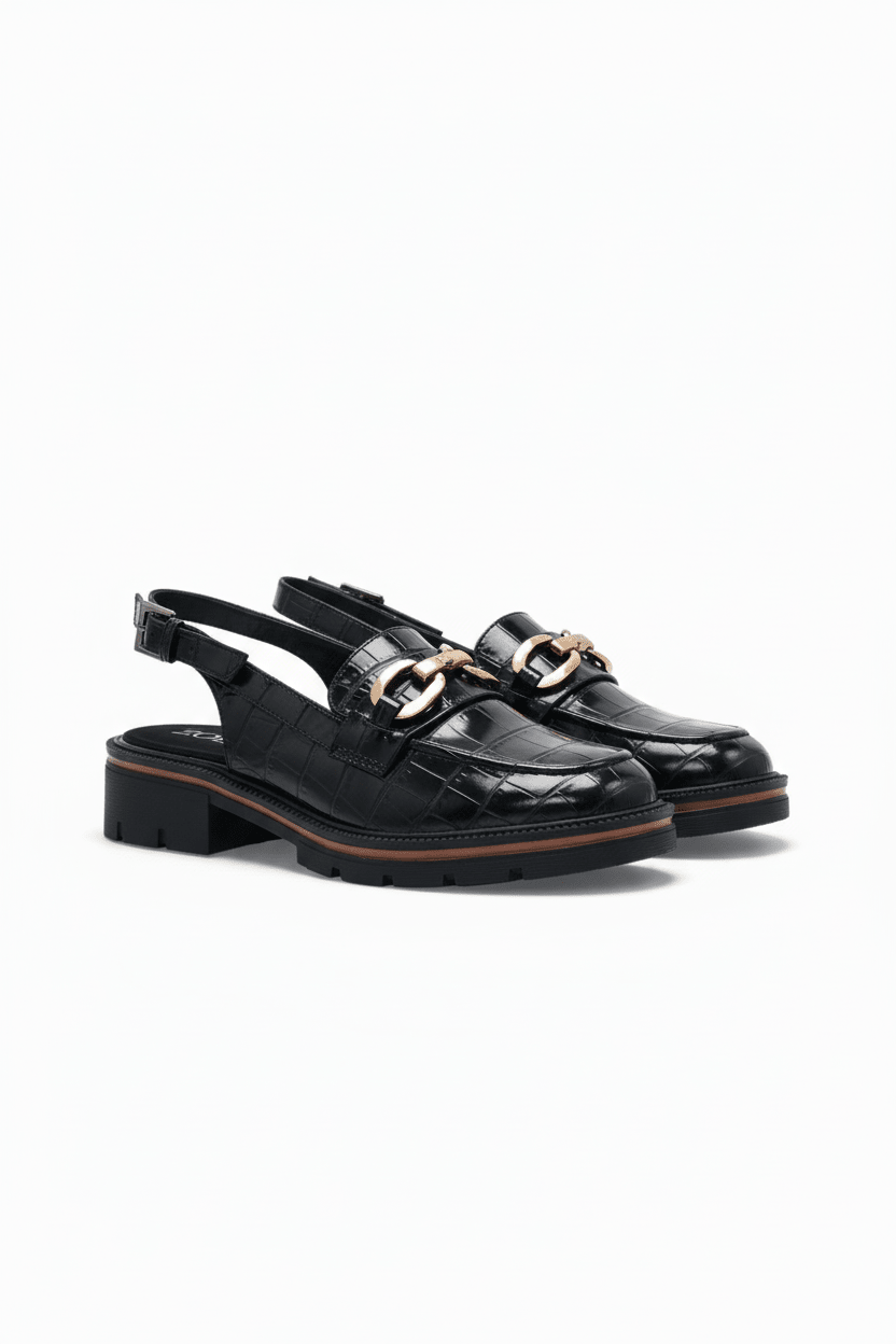 Mocasines Negro Charol 14548 Animal Print Slingback Casual de mujer Zoé Brand Costa Rica