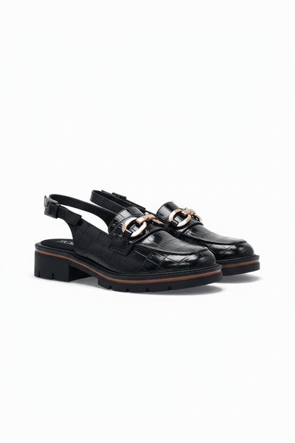 Mocasines Negro Charol 14548 Animal Print Slingback Casual de mujer Zoé Brand Costa Rica