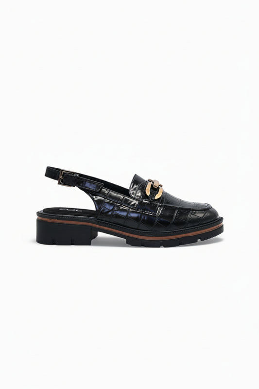 Mocasines Negro Charol 14548 Animal Print Slingback Casual de mujer Zoé Brand Costa Rica