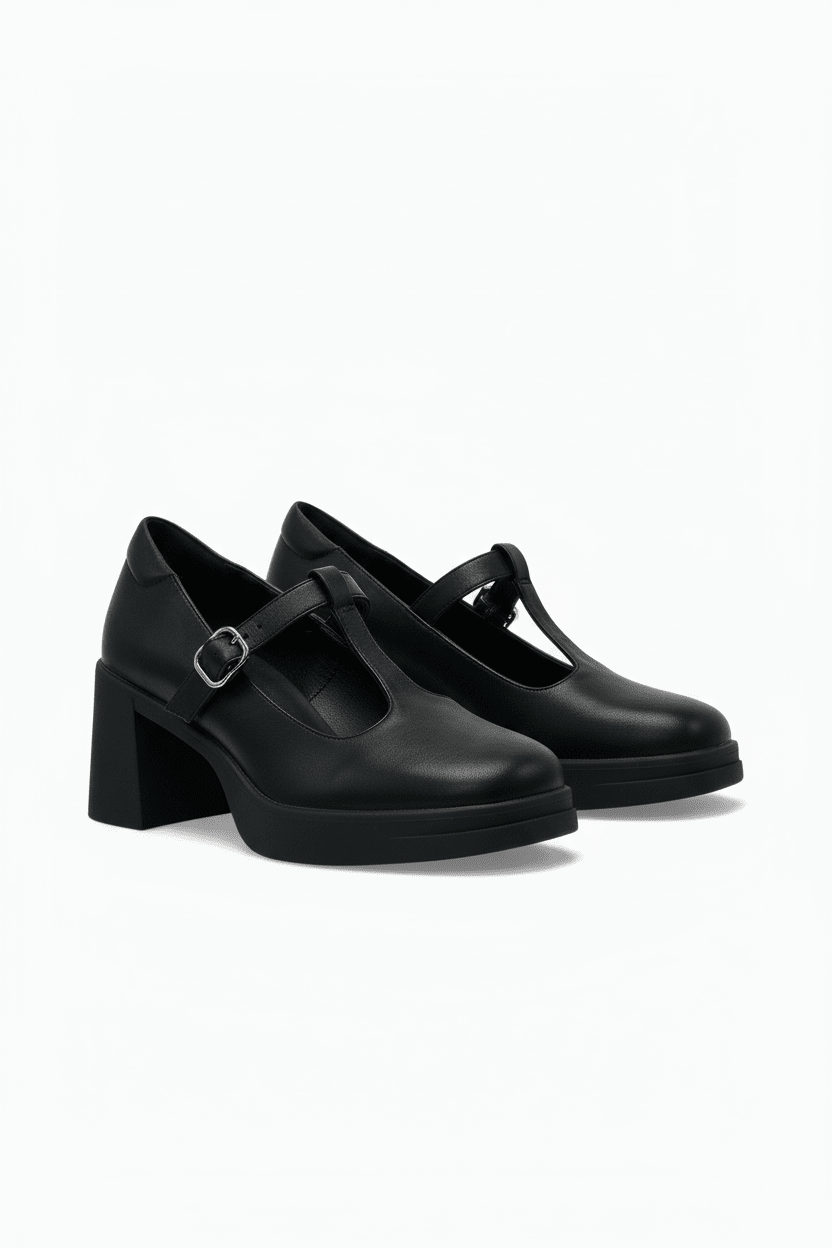 Tacones Negro Plataforma 14512 Mary Jane Hebilla Ejecutivo de mujer Zoé Brand Costa Rica