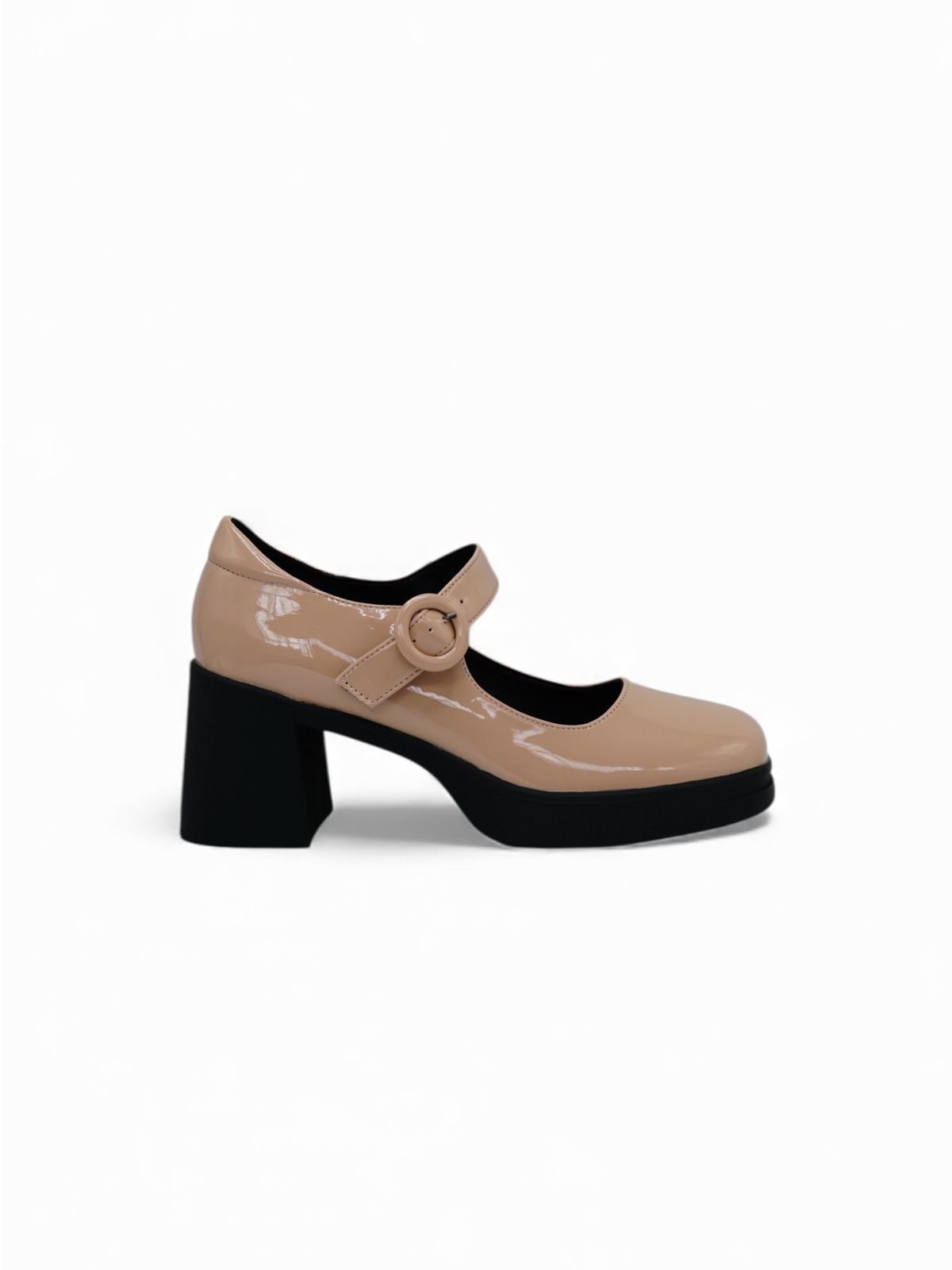 Tacones Nude Charol 14516 Plataforma Mary Jane Hebilla Ejecutivo de mujer Zoé Brand Costa Rica