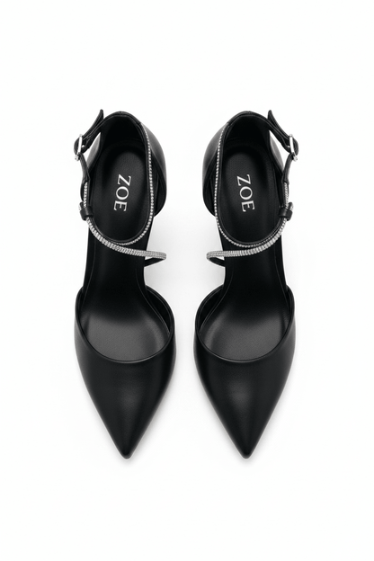 Tacones Negro Brillos 14553 Stilettos Hebilla Ejecutivo de mujer Zoé Brand Costa Rica