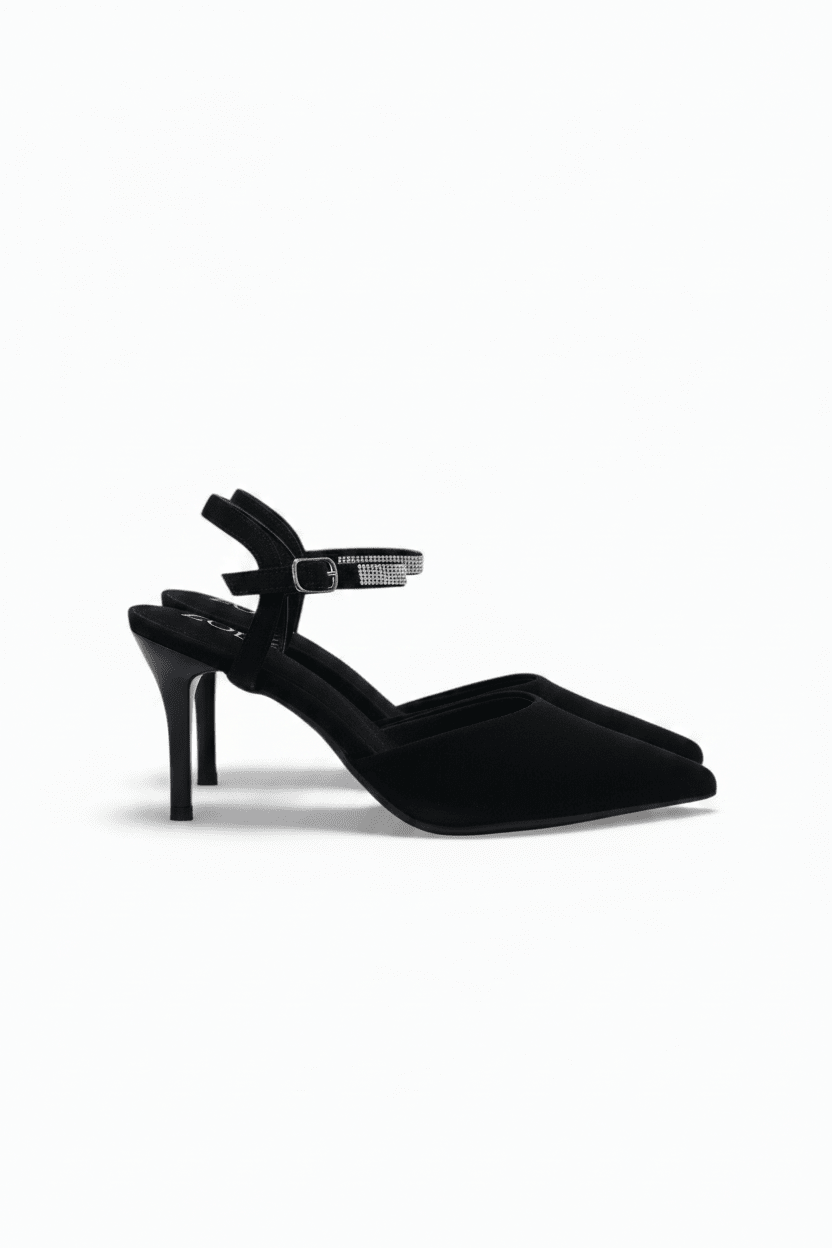 Tacones Negro Brillos 14569 Stilettos Hebilla Ejecutivo de mujer Zoé Brand Costa Rica
