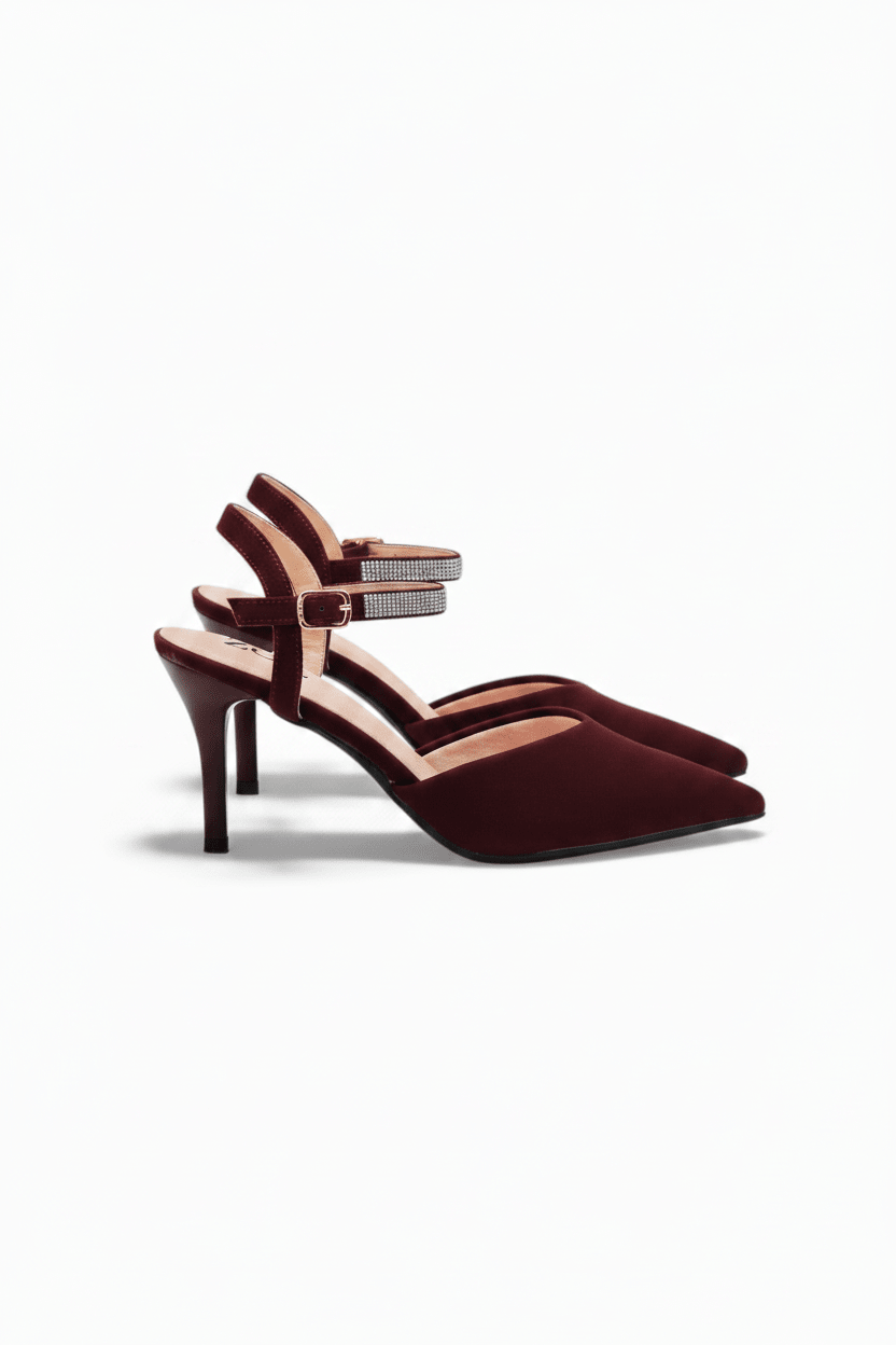 Tacones Burdeos Brillos 14571 Stilettos Hebilla Ejecutivo de mujer Zoé Brand Costa Rica