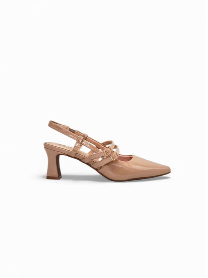 Tacones Nude Charol 14579 Mary Jane Slingback Triple Correa Ejecutivo de mujer Zoé Brand Costa Rica