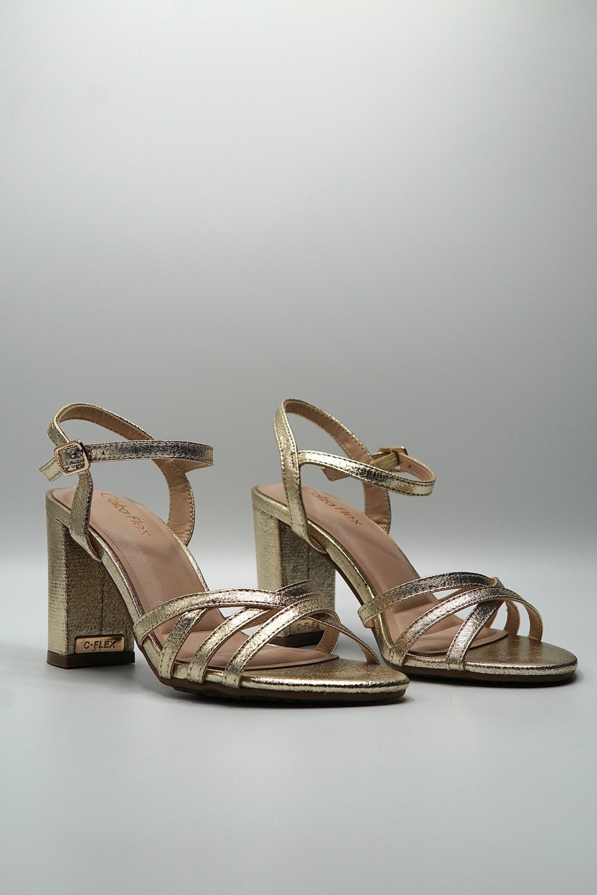 Tacones Dorado Brillos 14780 Hebilla de mujer Zoé Brand Costa Rica