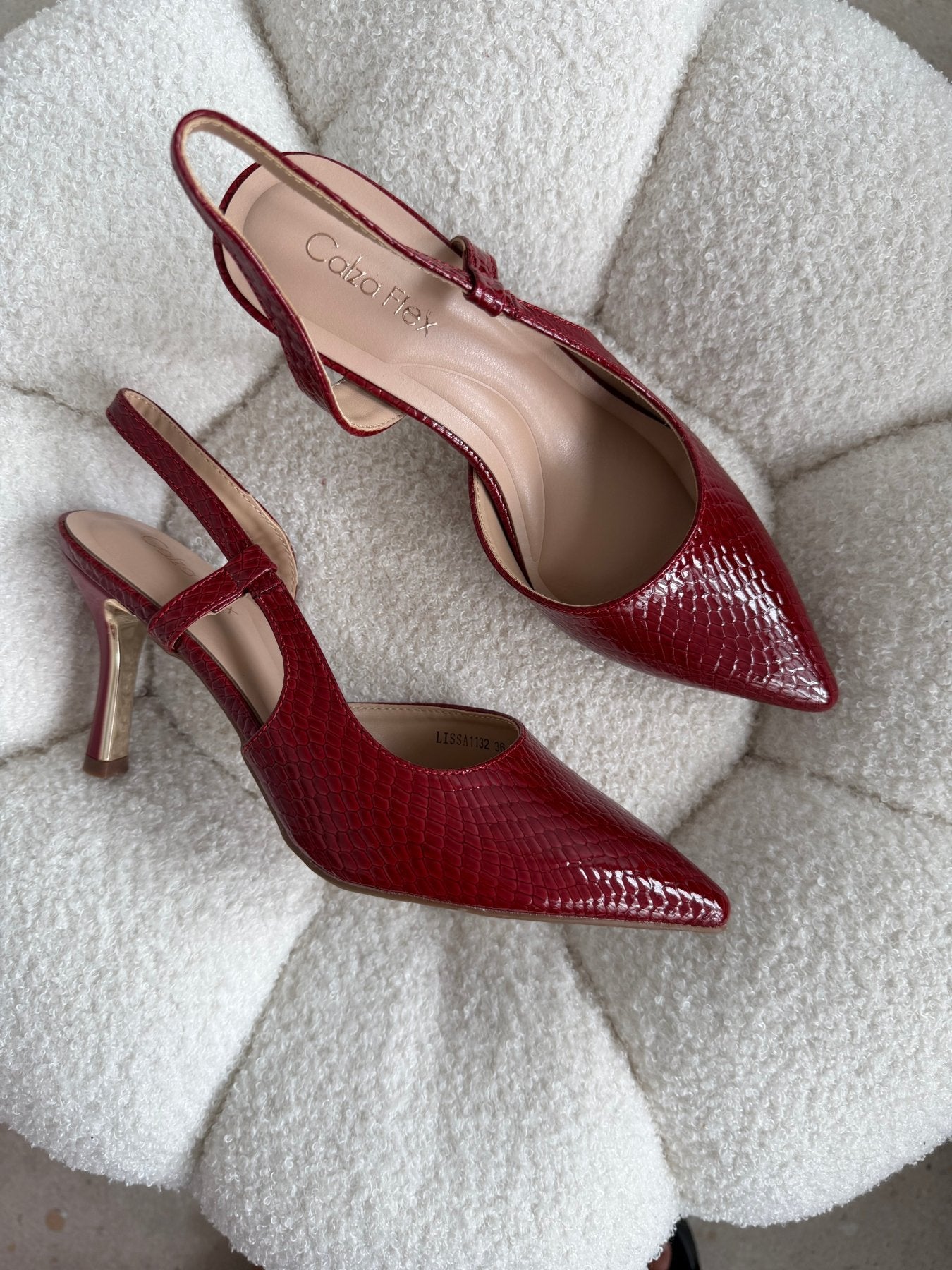 Tacones Burdeos Animal Print 14785 Slingback Stilettos de mujer Zoé Brand Costa Rica