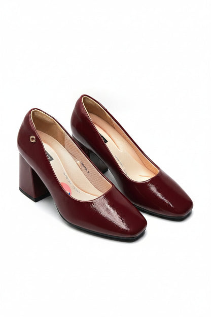 Tacones Burdeos Charol 14787 Casual Ejecutivo de mujer Zoé Brand Costa Rica