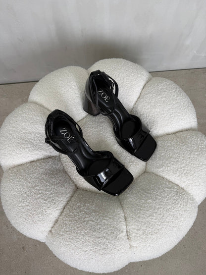 Tacones Negro Charol 14992 con Hebilla de mujer Zoé Brand Costa Rica