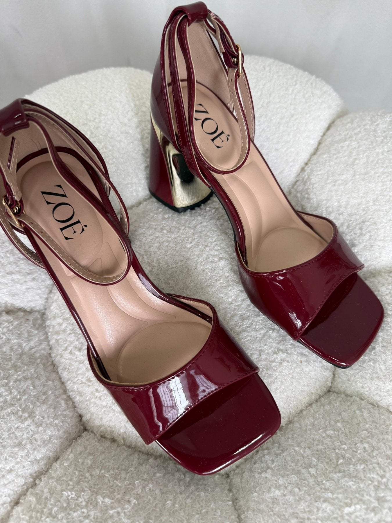 Tacones Burdeos Charol 14993 con Hebilla Ejecutivo de mujer Zoé Brand Costa Rica