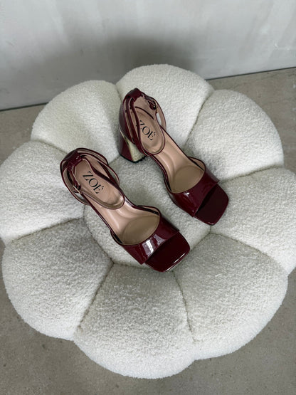 Tacones Burdeos Charol 14993 con Hebilla Ejecutivo de mujer Zoé Brand Costa Rica