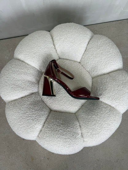 Tacones Burdeos Charol 14993 con Hebilla Ejecutivo de mujer Zoé Brand Costa Rica