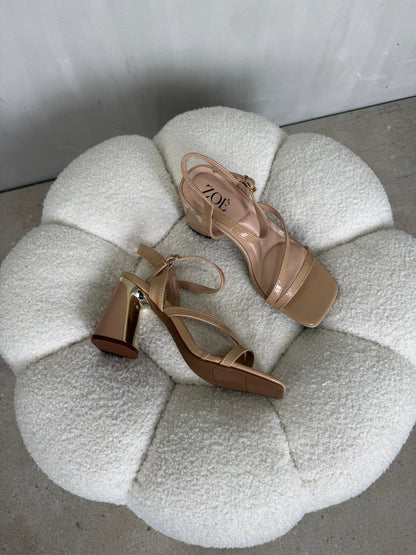 Tacones Nude Charol 14994 Hebilla Ejecutivo de mujer Zoé Brand Costa Rica