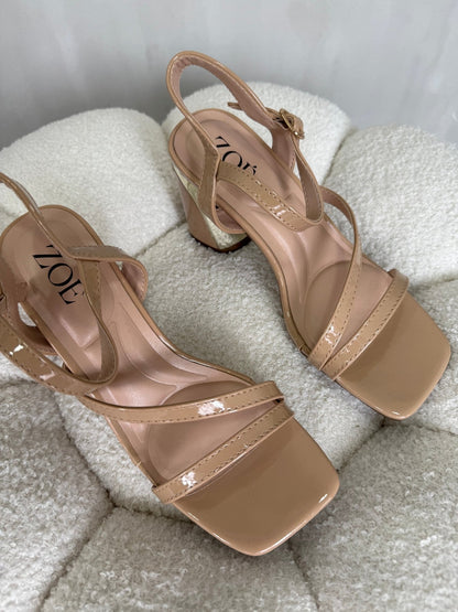 Tacones Nude Charol 14994 Hebilla Ejecutivo de mujer Zoé Brand Costa Rica