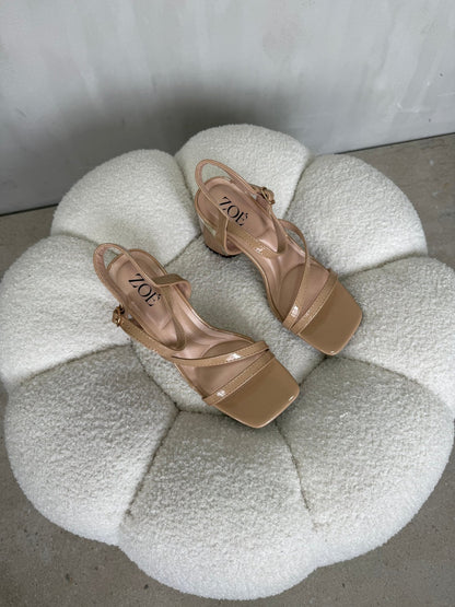 Tacones Nude Charol 14994 Hebilla Ejecutivo de mujer Zoé Brand Costa Rica