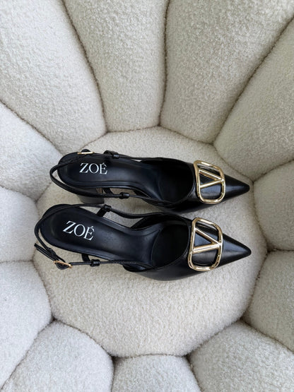 Tacones Negro 14997 Hebilla Slingback Ejecutivo de mujer Zoé Brand Costa Rica