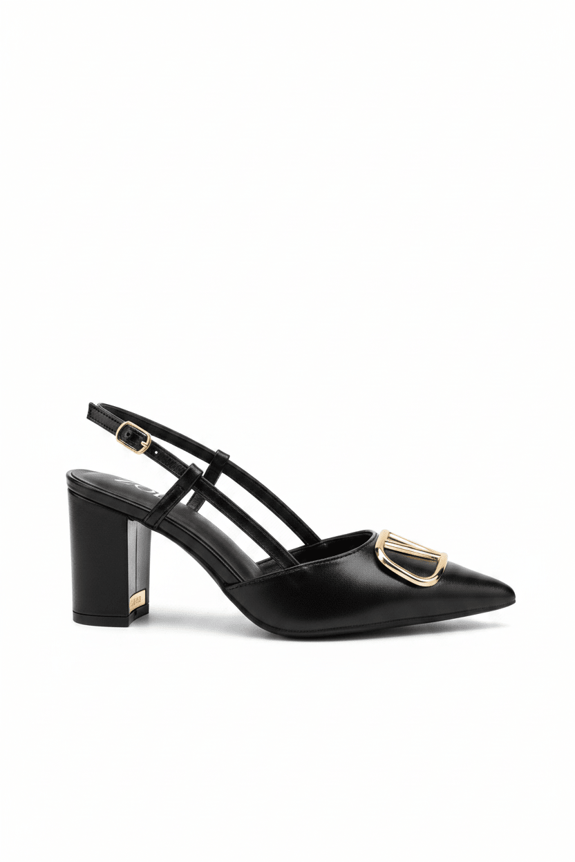 Tacones Negro 14997 Hebilla Slingback Ejecutivo de mujer Zoé Brand Costa Rica