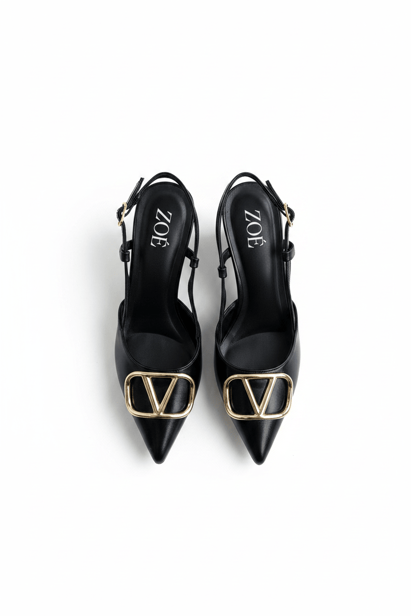 Tacones Negro 14997 Hebilla Slingback Ejecutivo de mujer Zoé Brand Costa Rica
