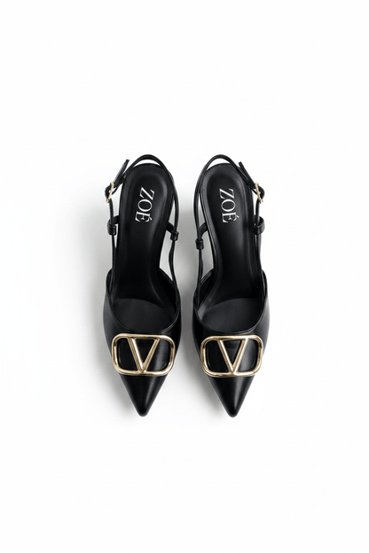 Tacones Negro 14997 Hebilla Slingback Ejecutivo de mujer Zoé Brand Costa Rica