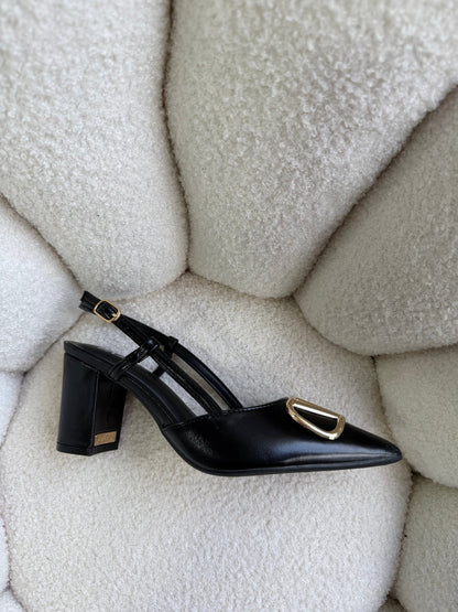 Tacones Negro 14997 Hebilla Slingback Ejecutivo de mujer Zoé Brand Costa Rica