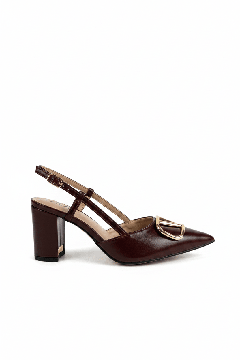 Tacones Burdeos 14998 Hebilla Slingback Ejecutivo de mujer Zoé Brand Costa Rica