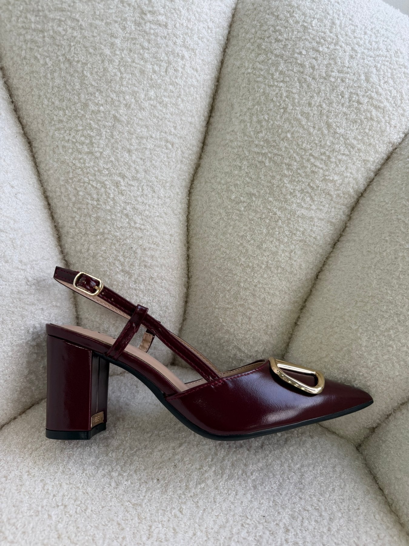 Tacones Burdeos 14998 Hebilla Slingback Ejecutivo de mujer Zoé Brand Costa Rica