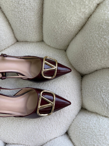 Tacones Burdeos 14998 Hebilla Slingback Ejecutivo de mujer Zoé Brand Costa Rica