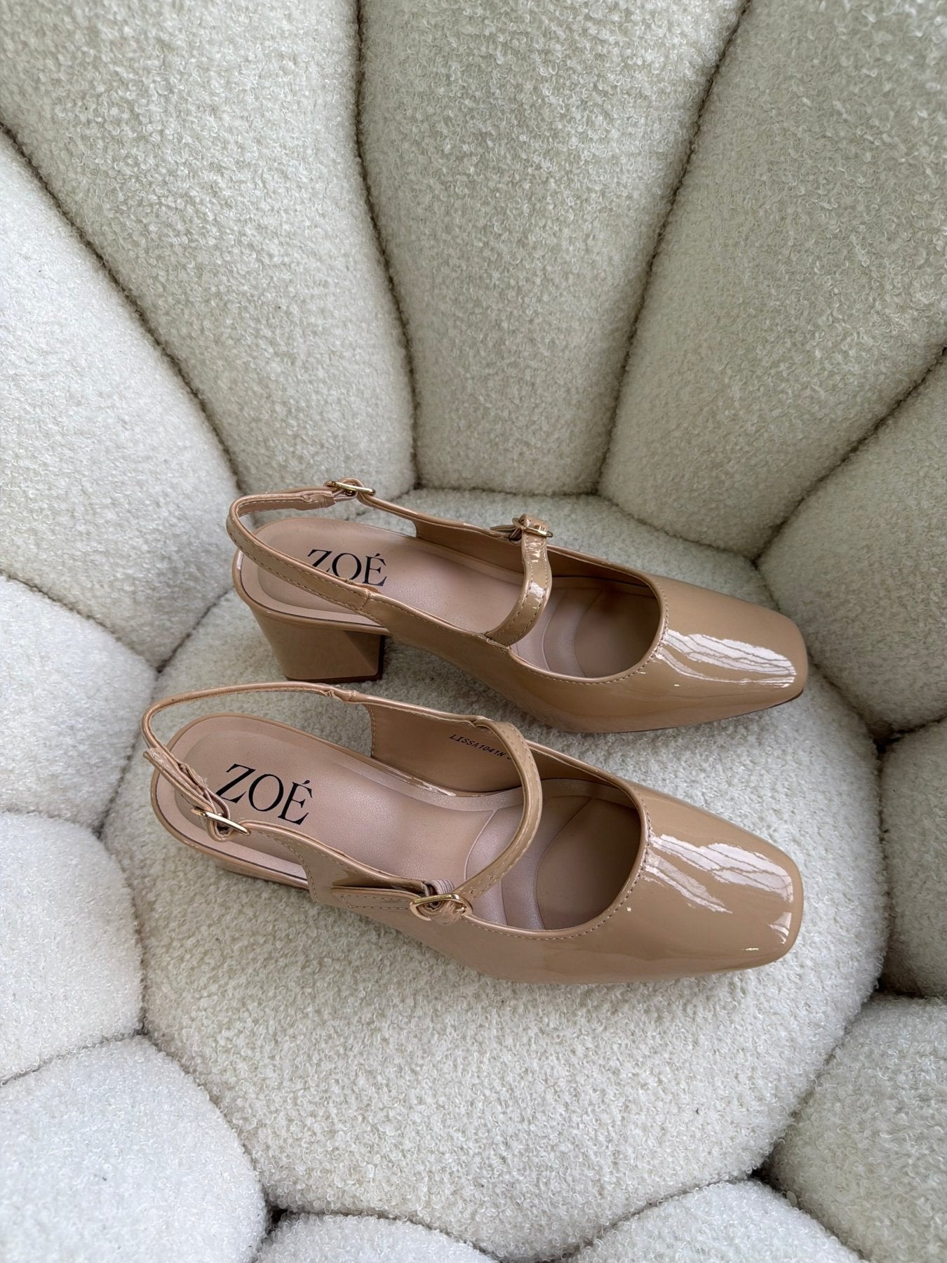 Tacones Nude Charol 14999 Hebilla Mary Jane Slingback Ejecutivo Zoé Brand Costa Rica