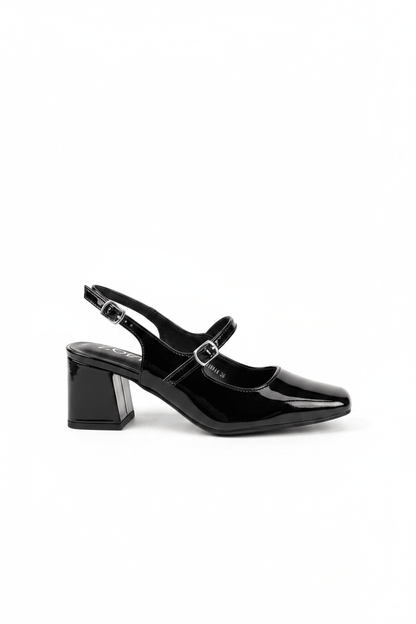 Tacones Negro Charol 15000 Hebilla Mary Jane Slingback Ejecutivo Zoé Brand Costa Rica